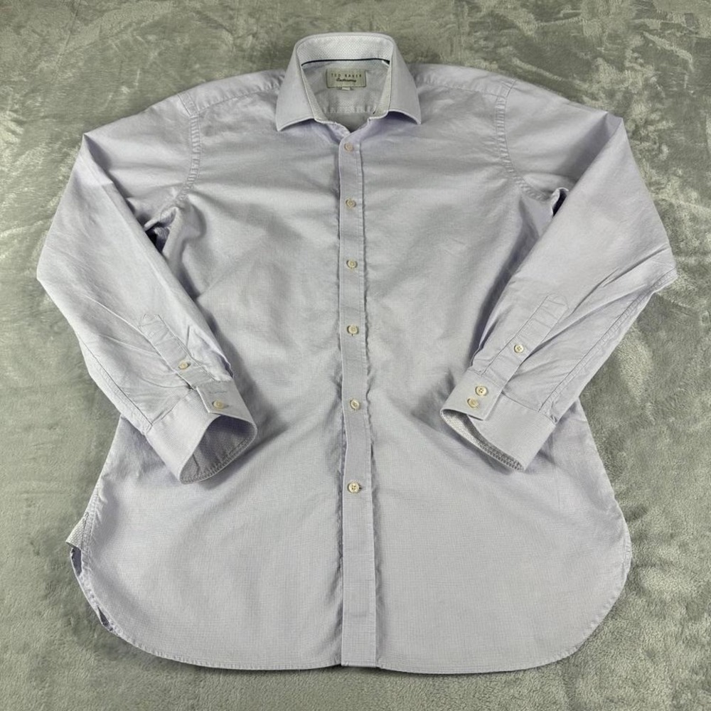 Ted Baker Endurance Shirt Mens 15.5 34 35 Blue Preppy Capsule Wardrobe Business